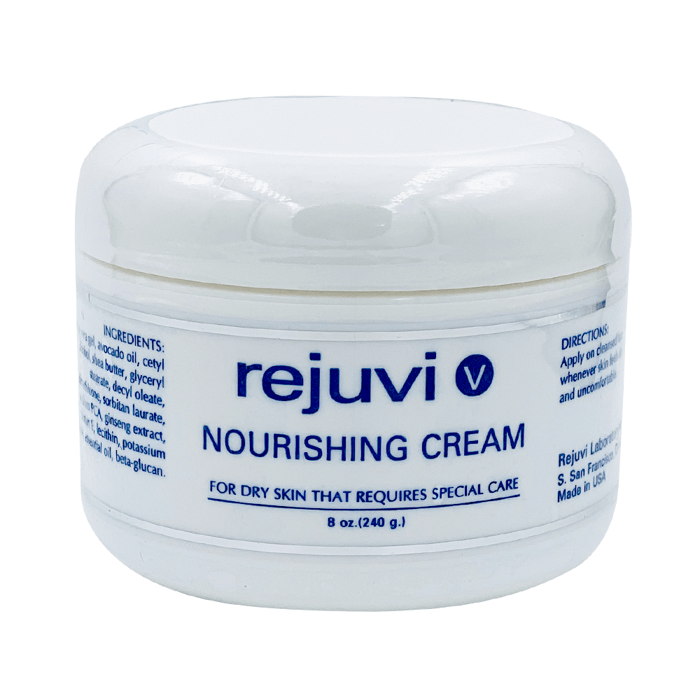 Rejuvi v Hidratante Facial 240g – Boião, rótulo frontal