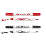 Squidster Mini Sterile Dual Ended Skin Marker Black/Red - BVShop