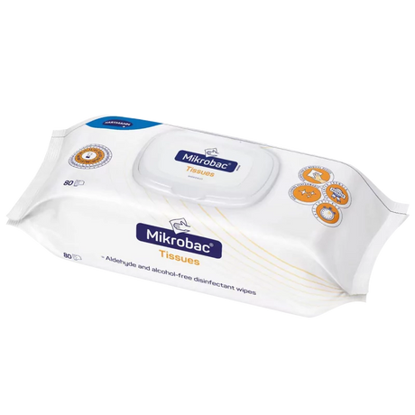Mikrobac Tissues Surface Disinfection Wipes Without Alcohol 18cm x 20cm - BVShop