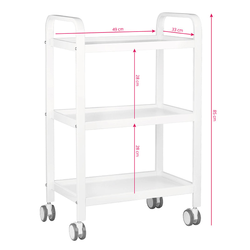 table -  cosmetic trolley Hs09 white - BVShop