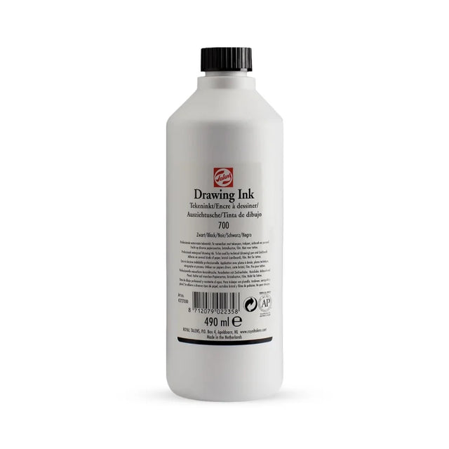 Talens Drawing Ink 490ml deep black artistic ink bottle for drawing