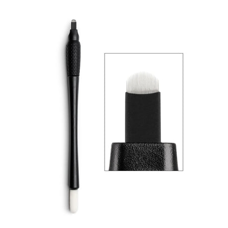 Set of 10 The Perma Microblading Disposable Tools U24 0.16mm for precise eyebrow microblading procedures