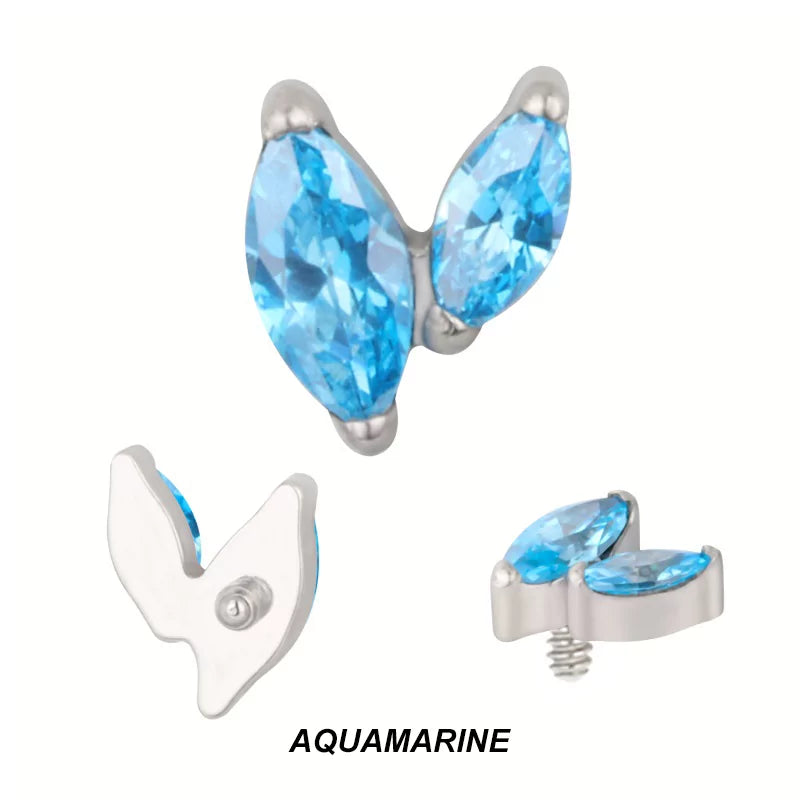 Pontas de Piercing em Titânio com Zircão