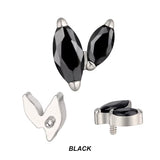 Pontas de Piercing em Titânio com Zircão