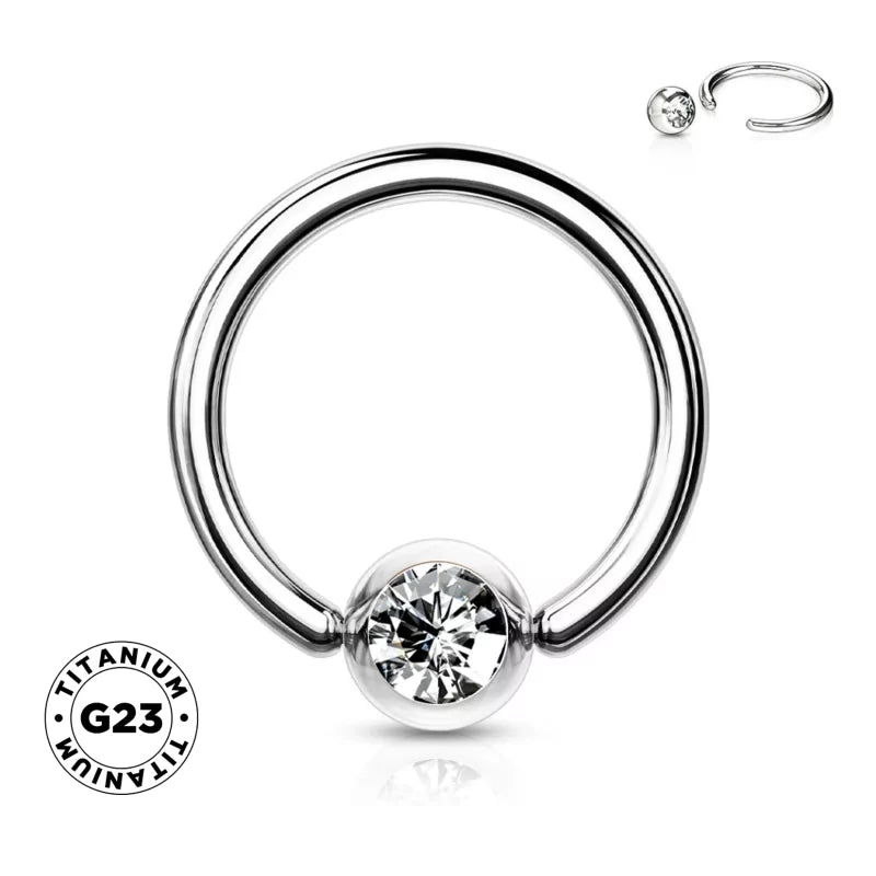 Anel de Joia com Encaixe Pressão em Titânio