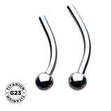 Labret Curvo de Titânio Push In