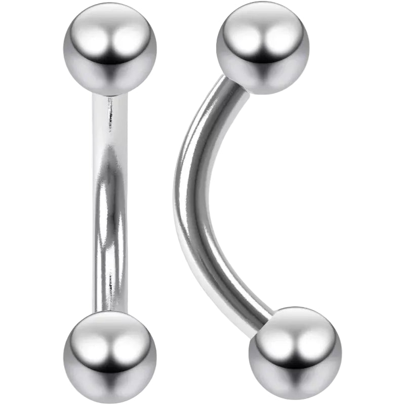 Labret Curvo de Titânio Push In