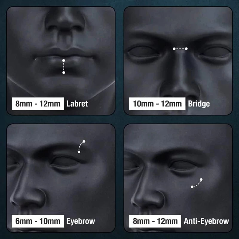 Labret Curvo de Titânio Push In