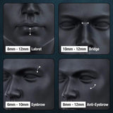 Labret Curvo de Titânio Push In