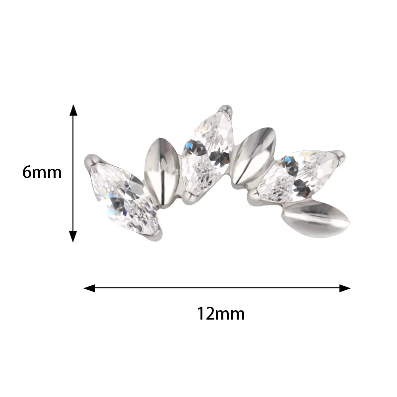 Anel de Titânio Alternativo Marquise