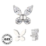 Anel de Titânio Borboleta