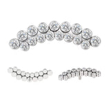 Anel de Titânio com Linha Curvada e Bisel