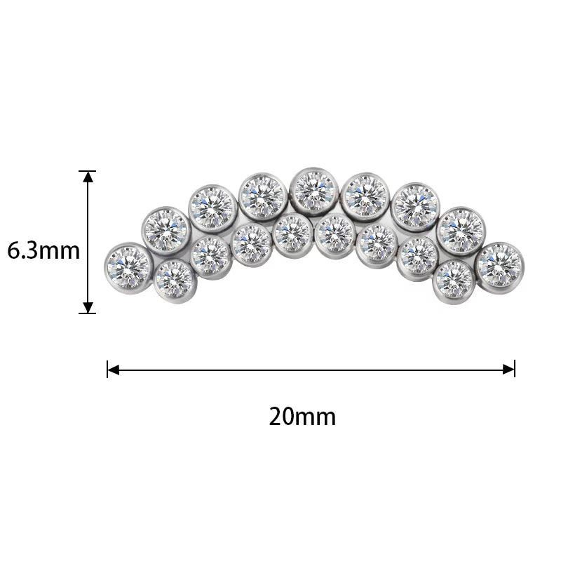 Anel de Titânio com Linha Curvada e Bisel