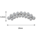 Anel de Titânio com Linha Curvada e Bisel