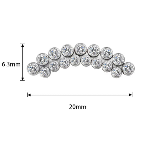 Anel de Titânio com Linha Curvada e Bisel