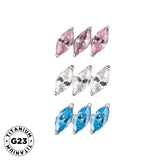 Anel de Titânio Diagonal Marquise