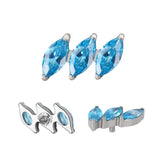 Anel de Titânio Diagonal Marquise