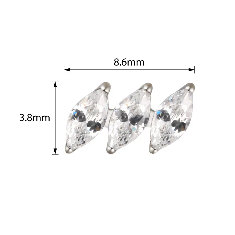 Anel de Titânio Diagonal Marquise