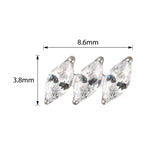 Anel de Titânio Diagonal Marquise