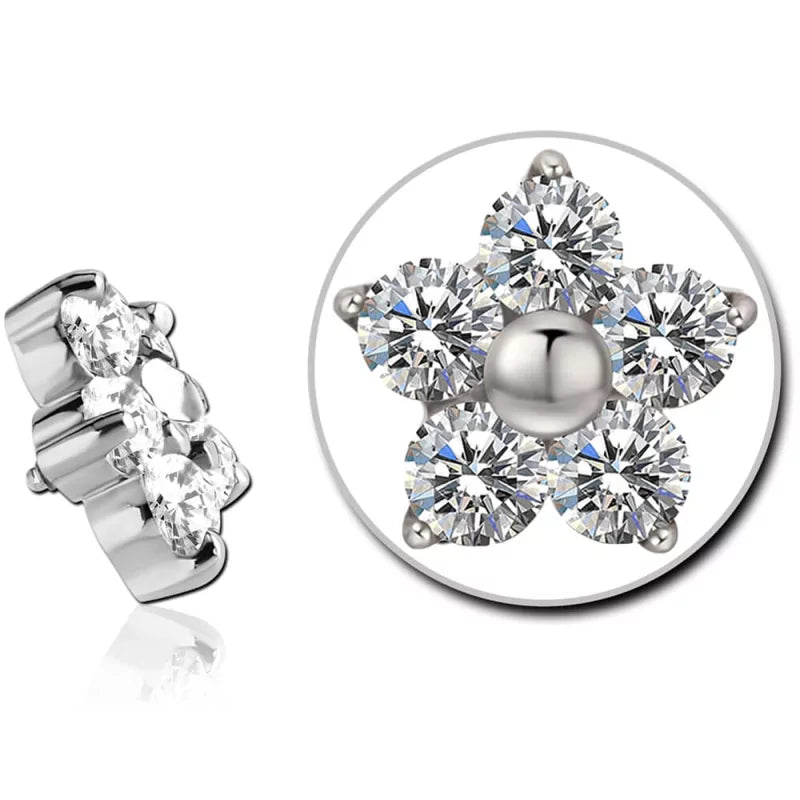 Anel de Titânio Flor