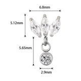 Anel de Titânio com Engaste Marquise