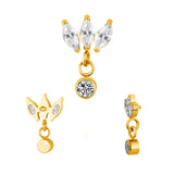 Anel de Titânio com Engaste Marquise