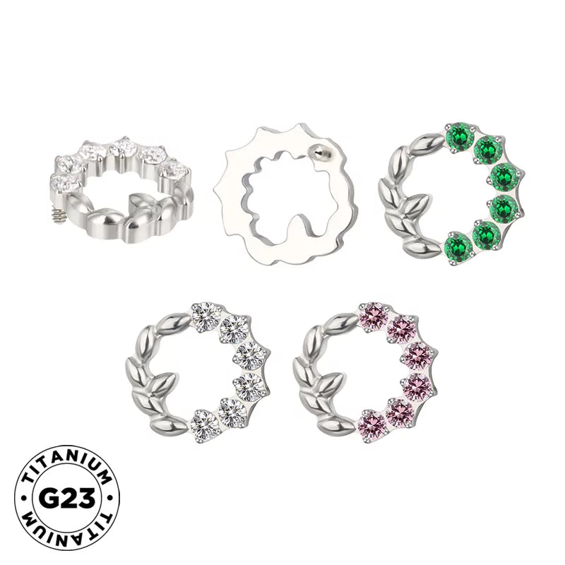 Anel de Titânio Coroa de Oliveira