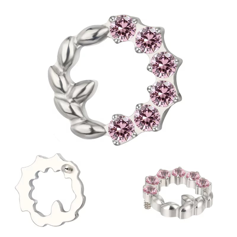 Anel de Titânio Coroa de Oliveira