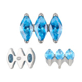 Anel de Titânio Paralelo Marquise