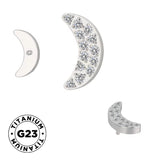 Anel de Titânio com Lua Pavimentada