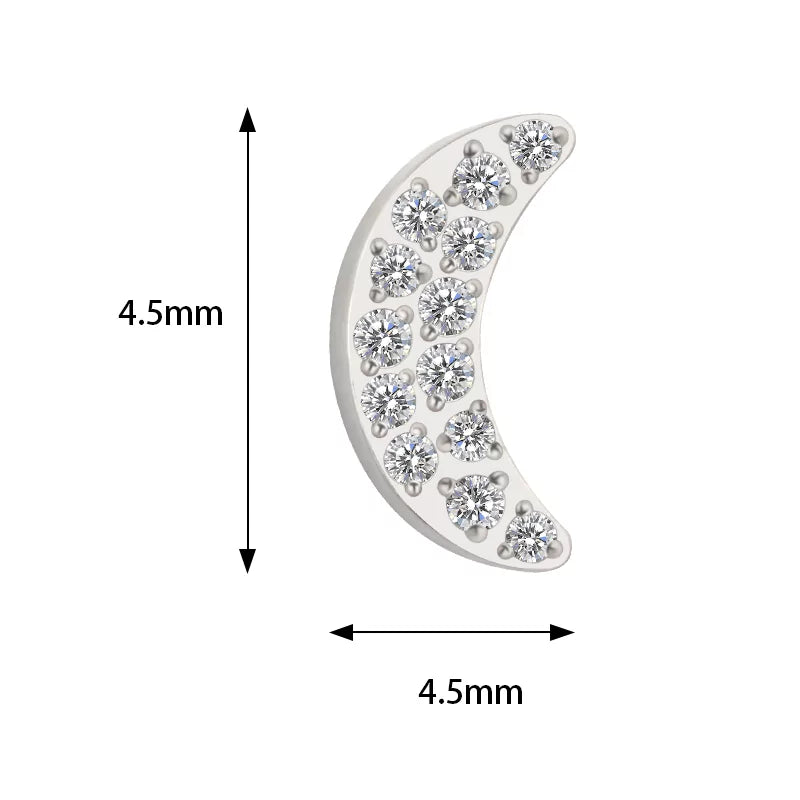 Anel de Titânio com Lua Pavimentada