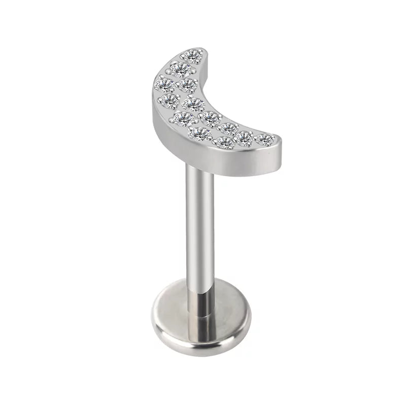 Anel de Titânio com Lua Pavimentada