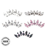 Anel de Titânio Redondo e Marquise