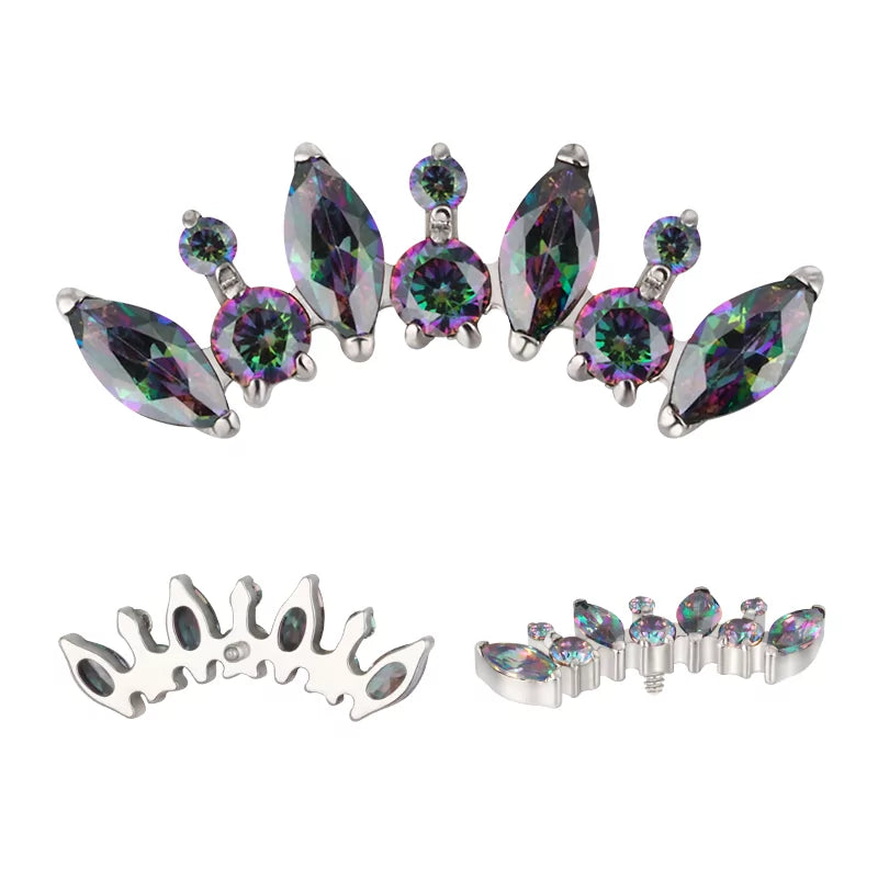 Anel de Titânio Redondo e Marquise