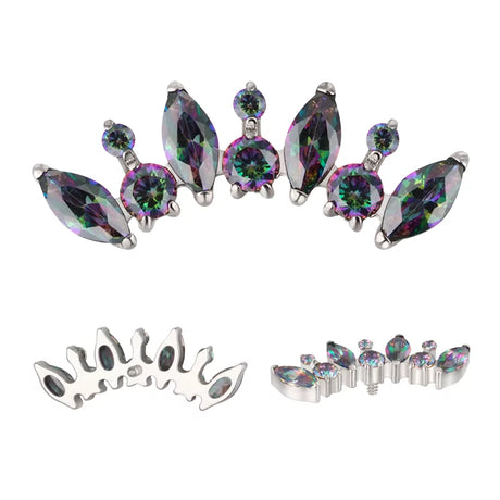 Anel de Titânio Redondo e Marquise