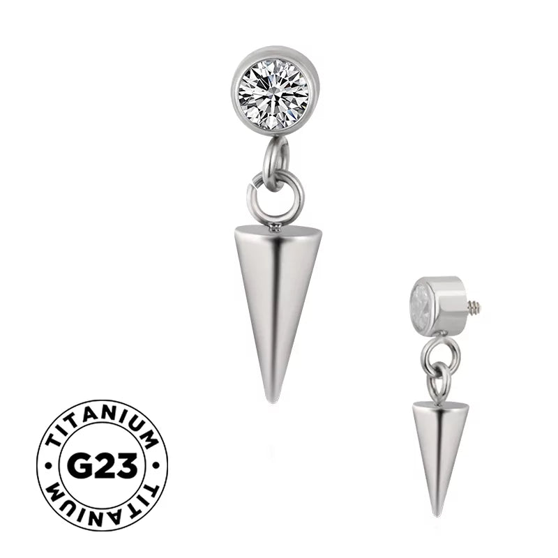 Anel de Titânio com Ponta e Bisel