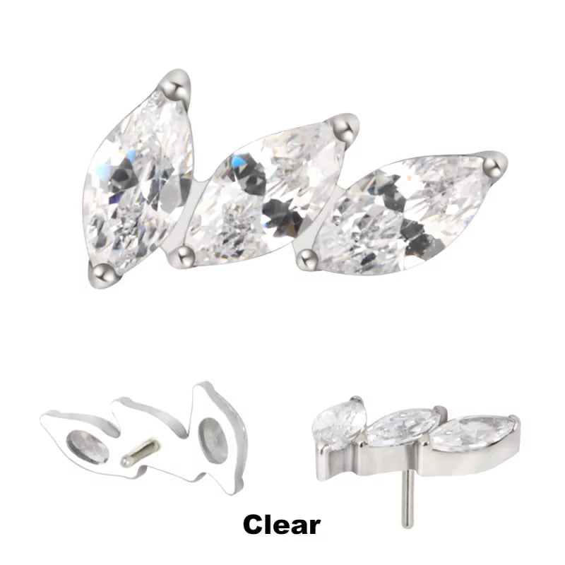 Pontas de Anel de Titânio Ventilador Curvo de 3 Garras