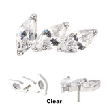 Pontas de Anel de Titânio Ventilador Curvo de 3 Garras