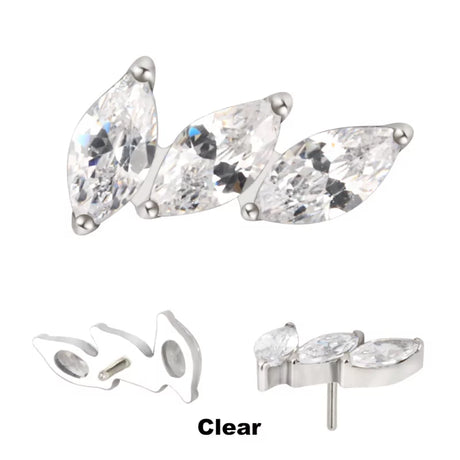 Pontas de Anel de Titânio Ventilador Curvo de 3 Garras