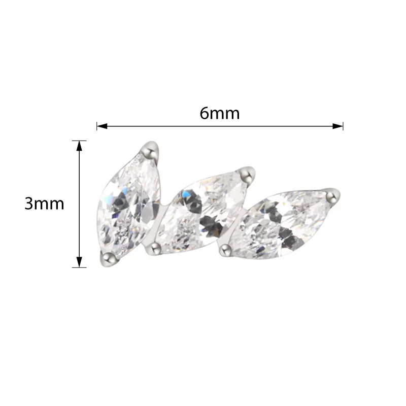 Pontas de Anel de Titânio Ventilador Curvo de 3 Garras