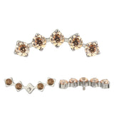 Ponta de Anel de Titânio 5 Garras com Zircónia em Bisel