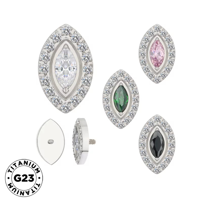 Dicas de Anel em Titânio com Engaste em Bisel Marquise