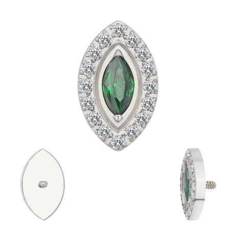 Dicas de Anel em Titânio com Engaste em Bisel Marquise