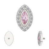 Dicas de Anel em Titânio com Engaste em Bisel Marquise