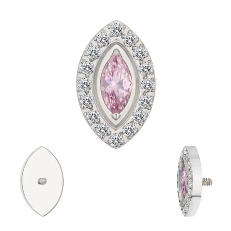 Dicas de Anel em Titânio com Engaste em Bisel Marquise