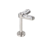 Anel de Titânio Forma de Retângulo Duplo