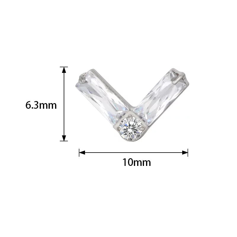 Anel de Titânio Forma de Retângulo Duplo