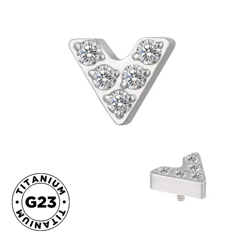 Anel de Titânio em Forma de V