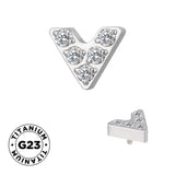 Anel de Titânio em Forma de V