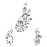 Anel de Titânio em Forma de Espiga